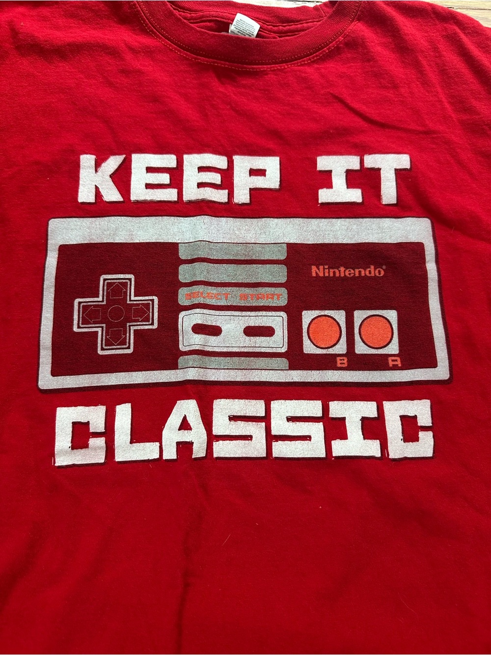 Nintendo Red NES Retro Controller Graphic Tee - Picture 2 of 5